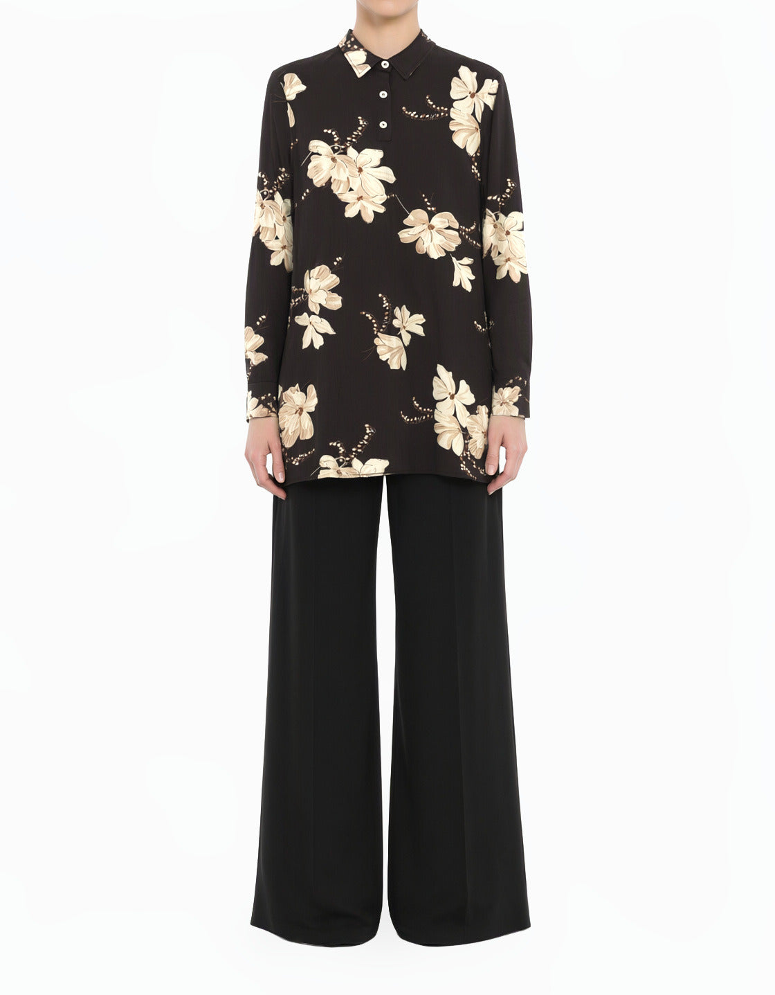 Black Floral Tunic Modest top