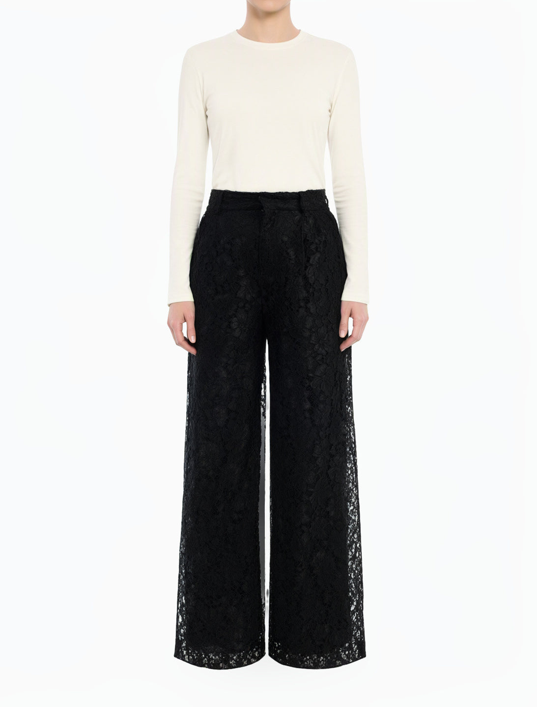 Black Lace modest trousers (Petite)