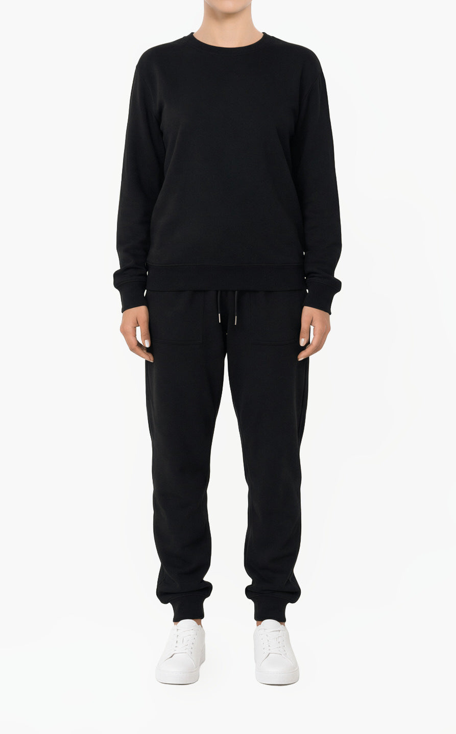 Black Pullover Sweatshirt matching set