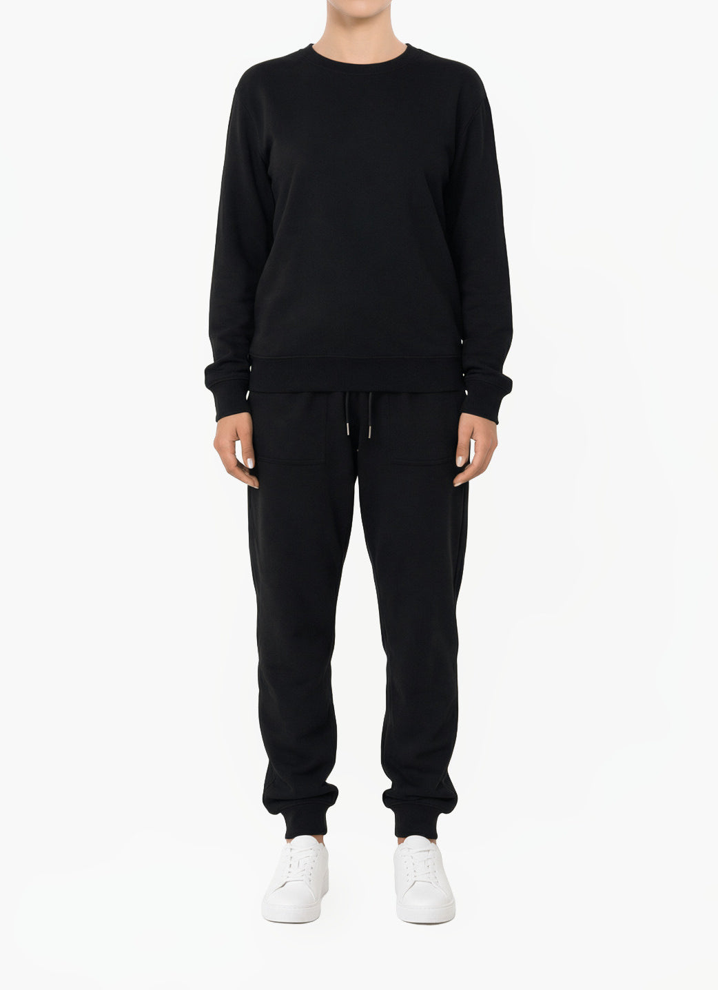 Black Pullover Sweatshirt matching set
