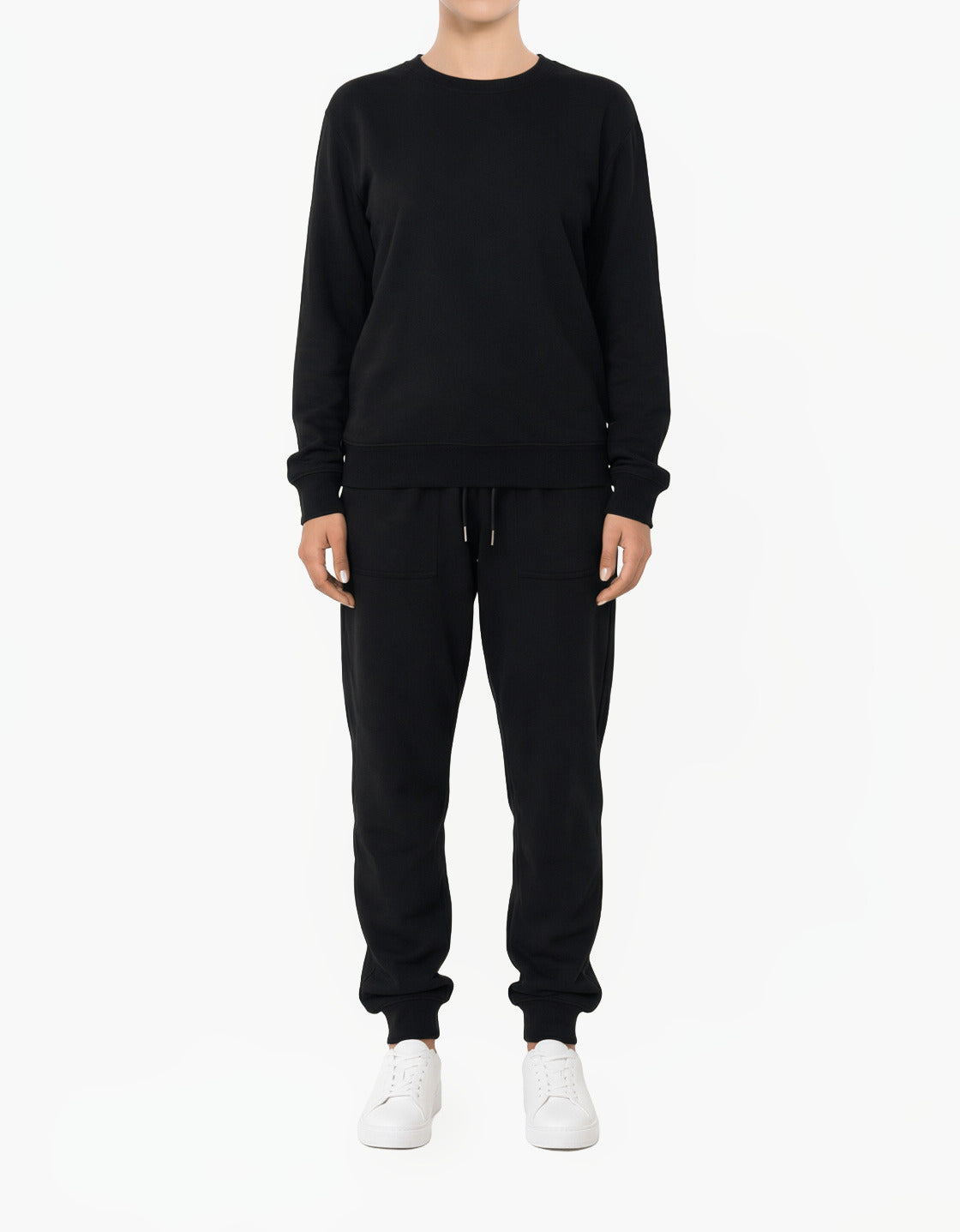 Black Pullover Sweatshirt matching set
