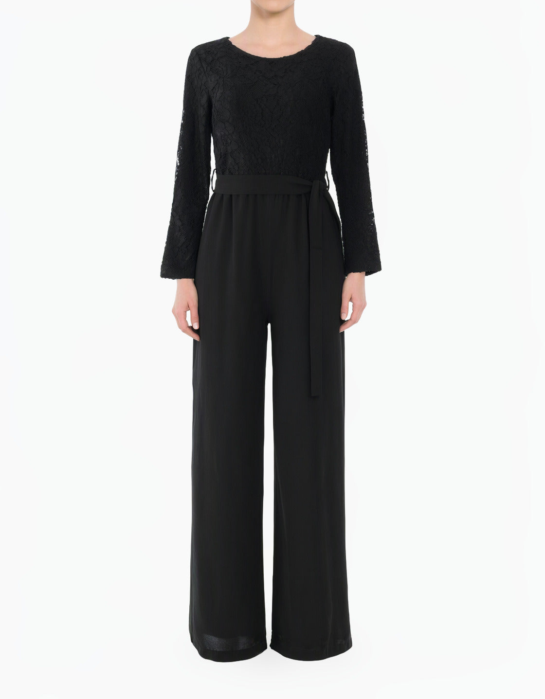 Black The Delightful Modest Long Sleeve Jumpsuits