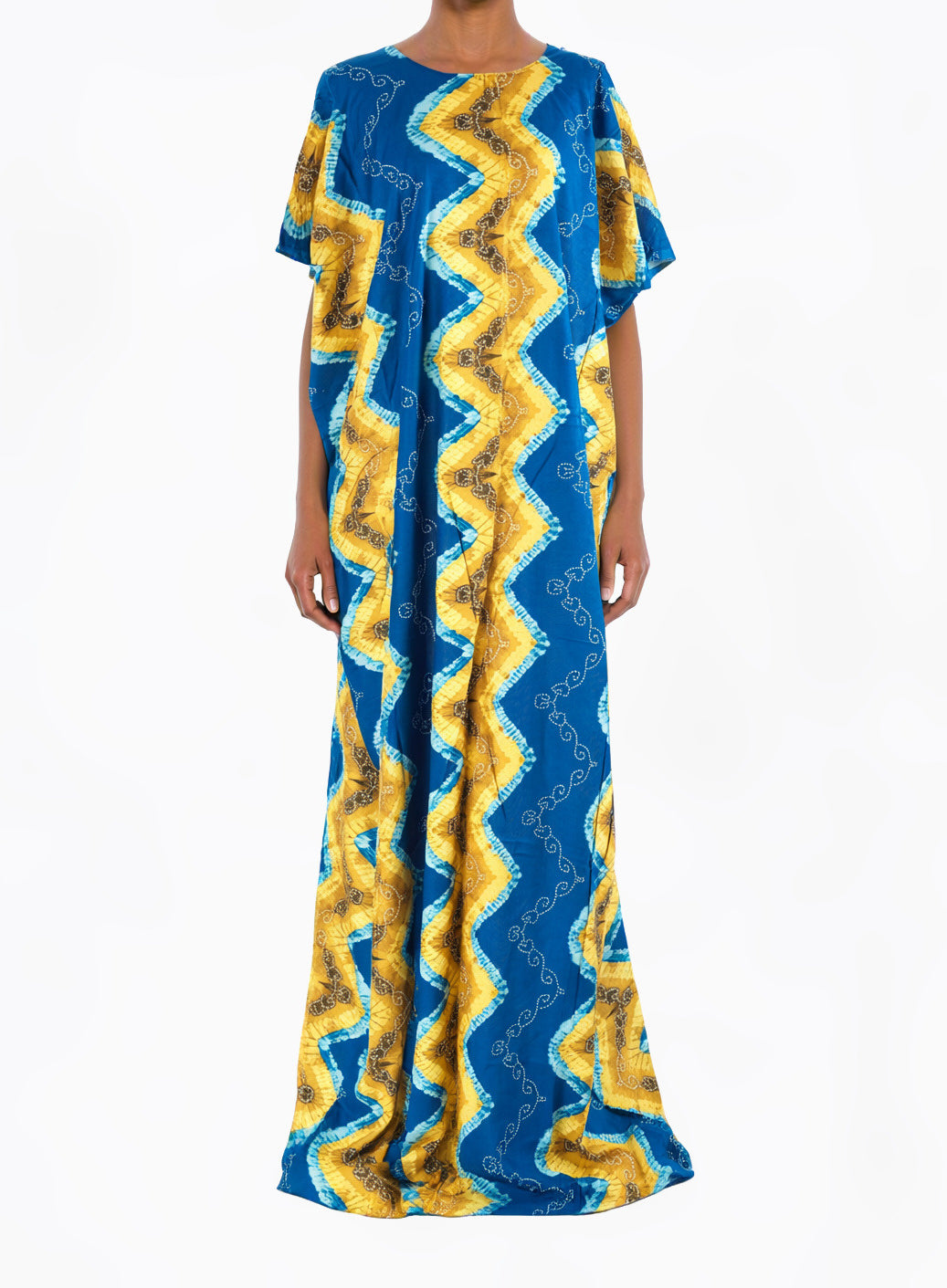 Blue Chevron print Bati Dress