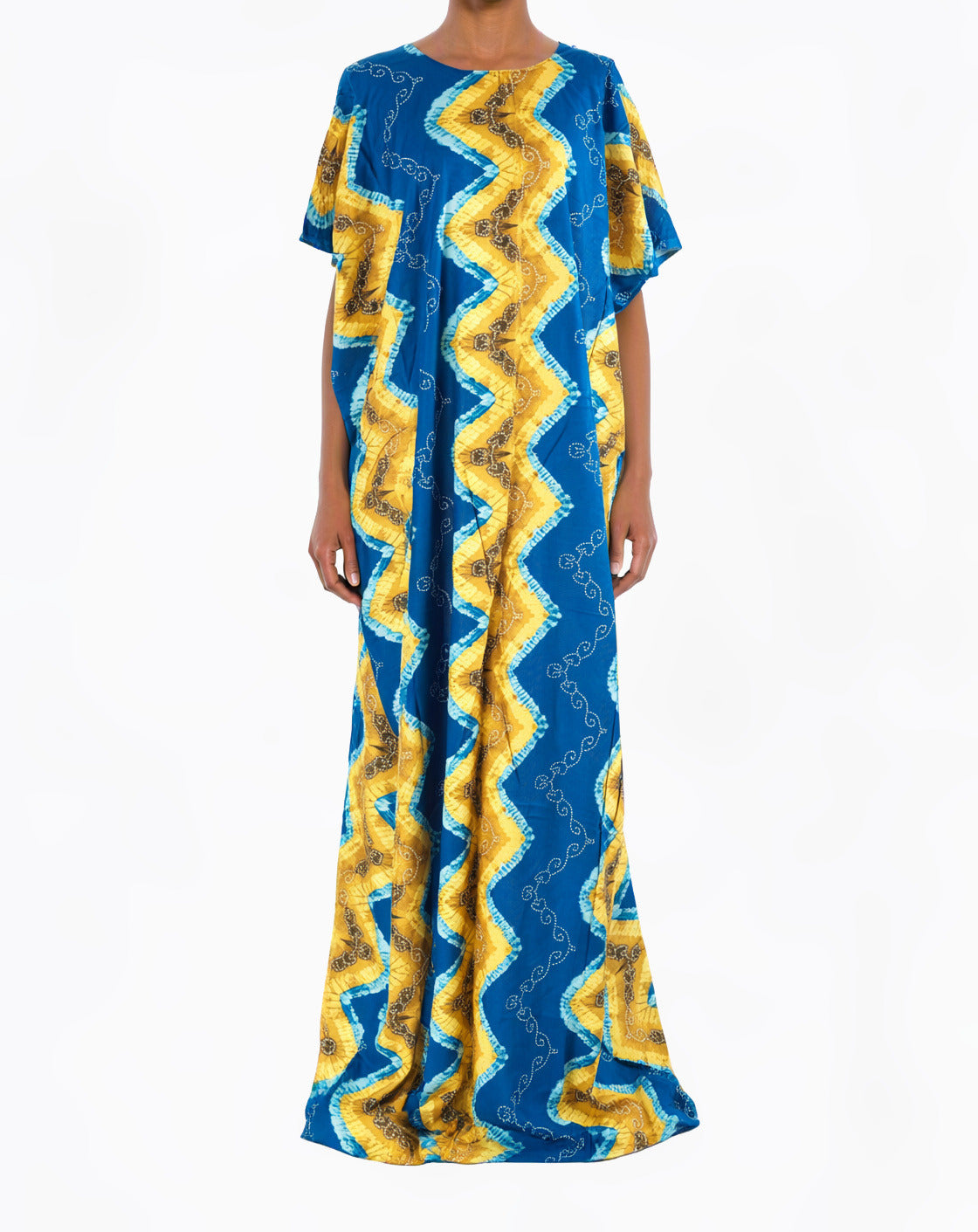 Blue Chevron print Bati Dress