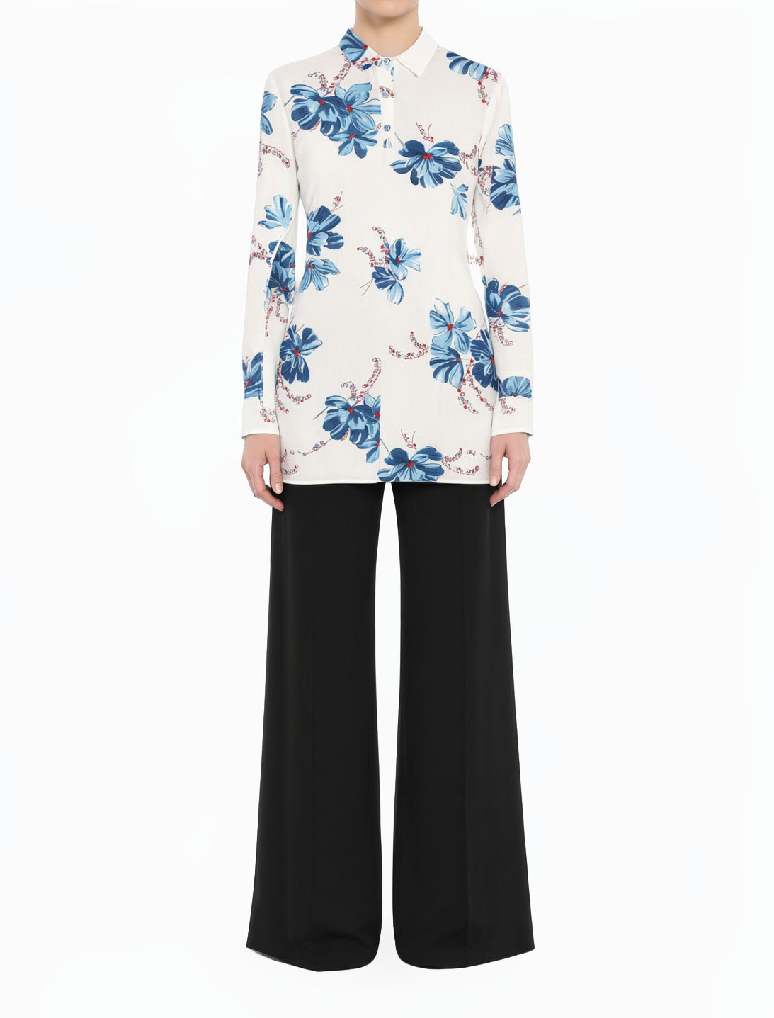 Blue Floral Tunic Modest top