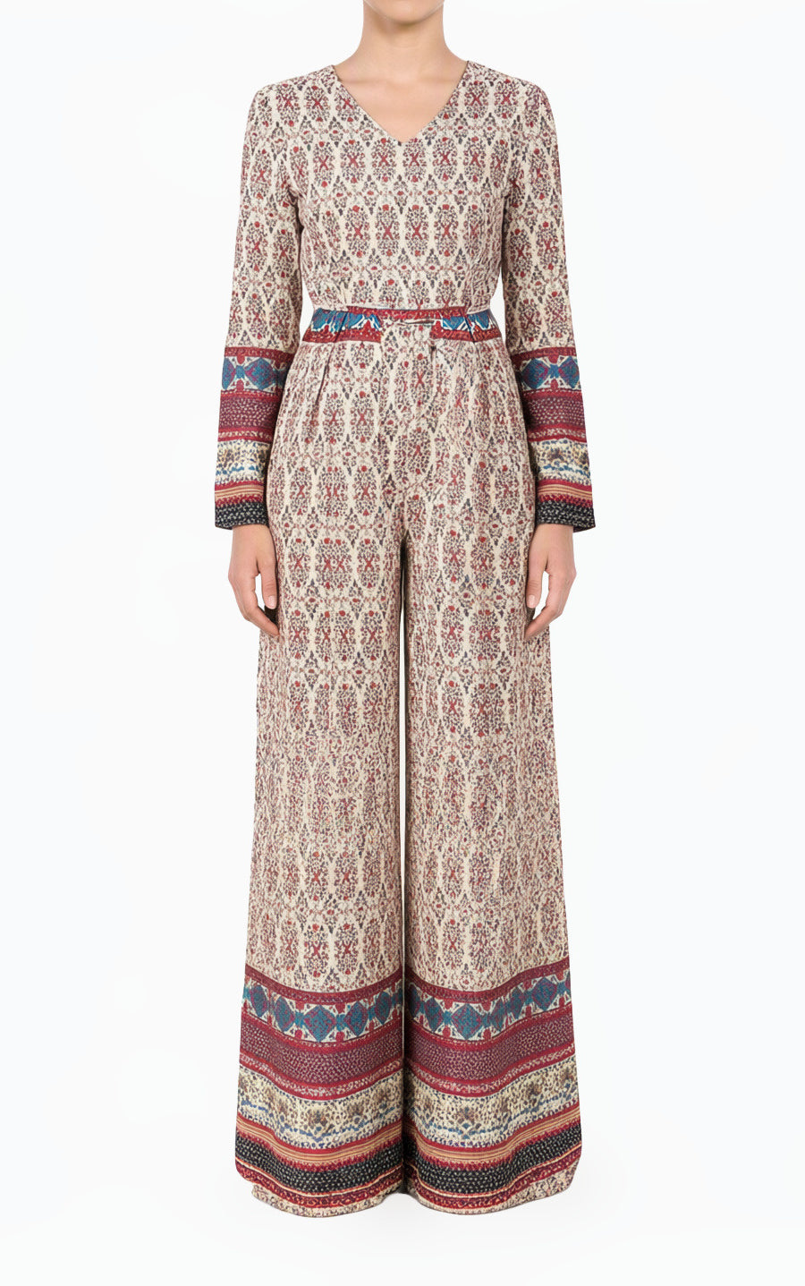 Bohemian Modest Long Sleeve Playsuit Maxi