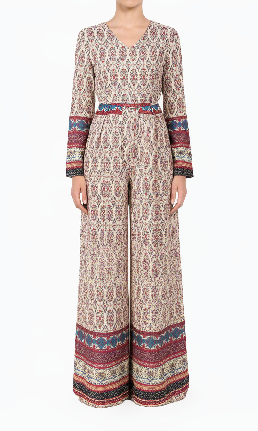 Bohemian Modest Long Sleeve Playsuit Maxi