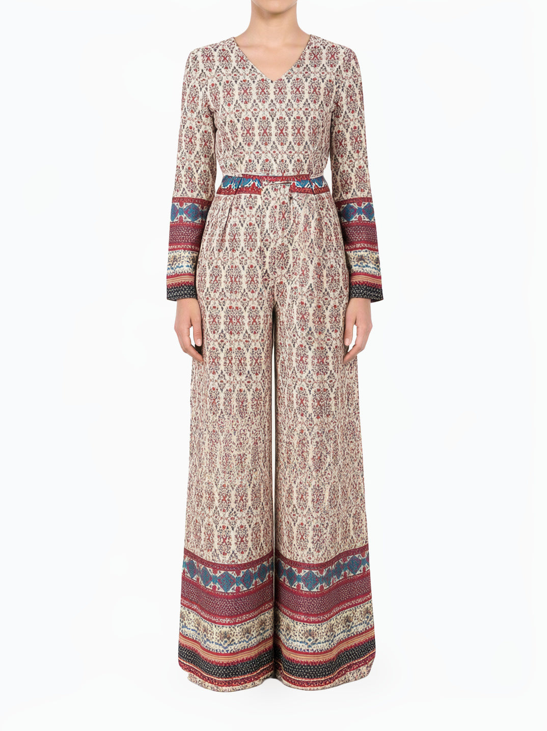 Bohemian Modest Long Sleeve Playsuit Maxi