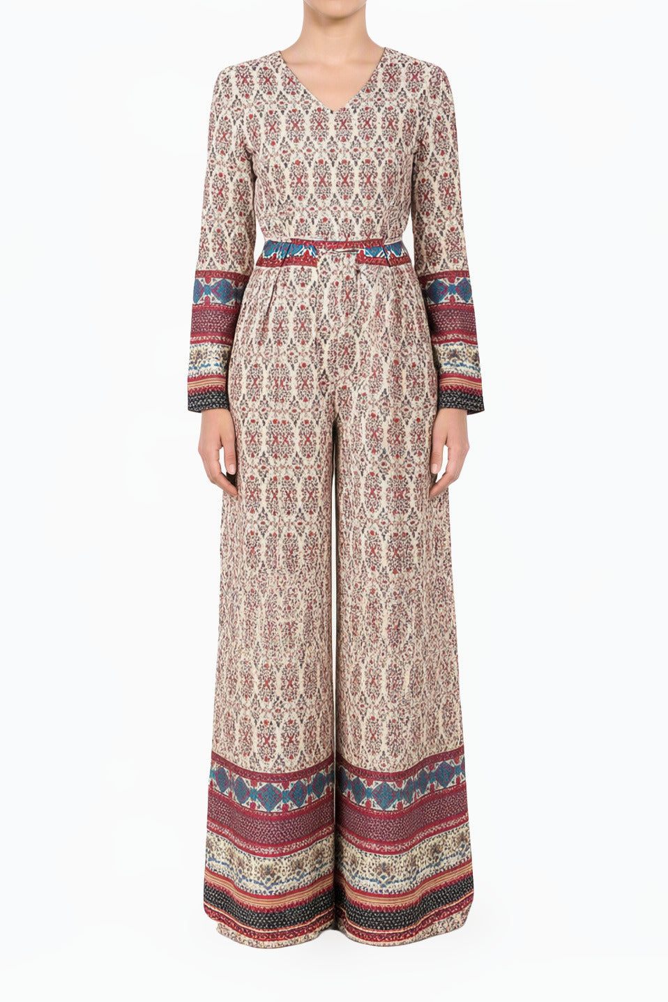 Bohemian Modest Long Sleeve Playsuit Maxi