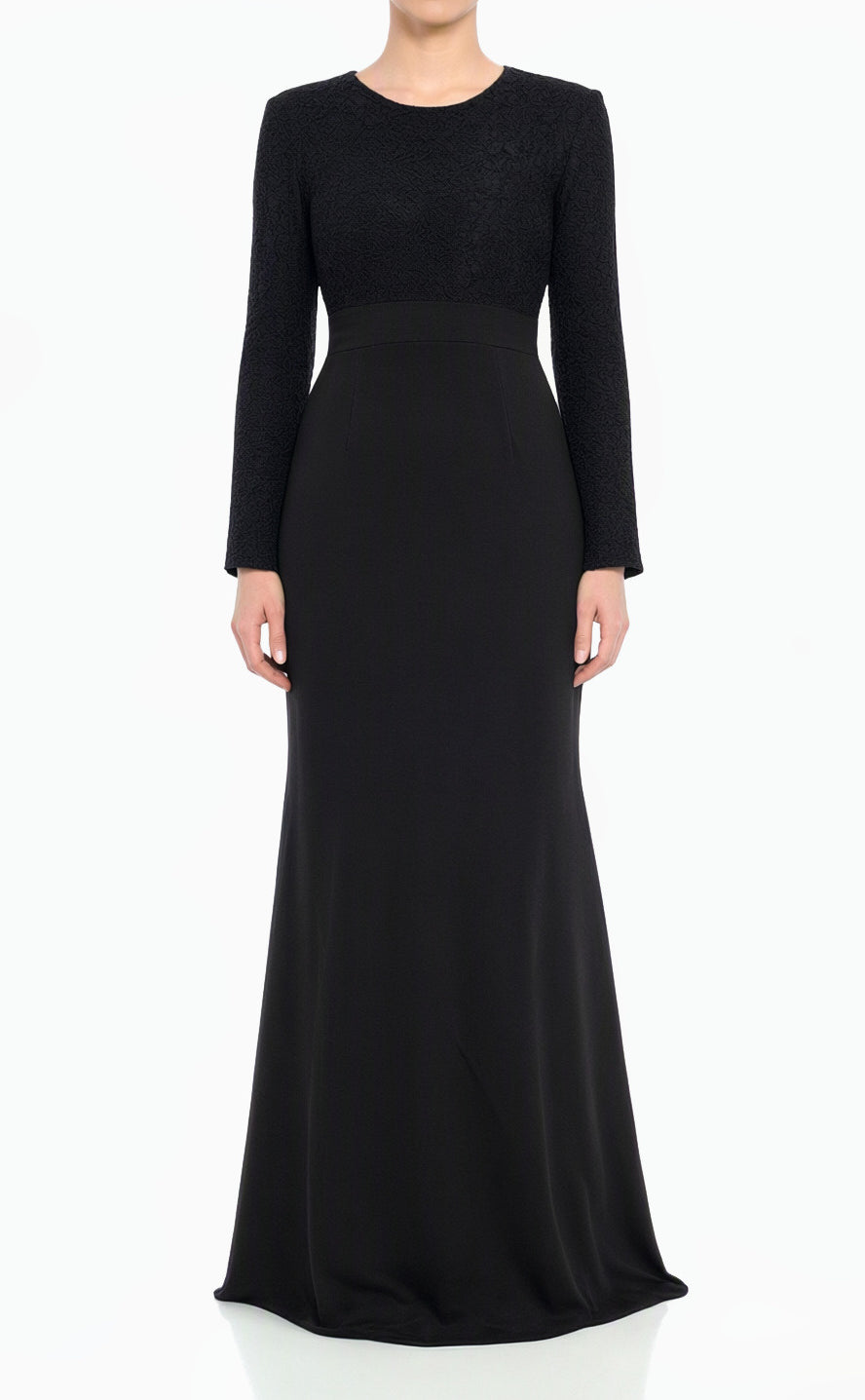 Black Bow-Tie Fetching Modest Maxi Dress