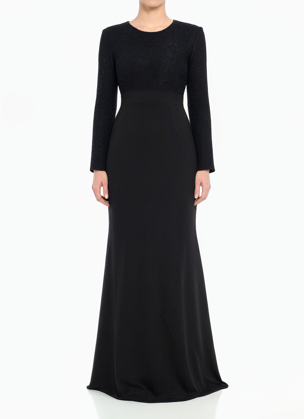 Black Bow-Tie Fetching Modest Maxi Dress