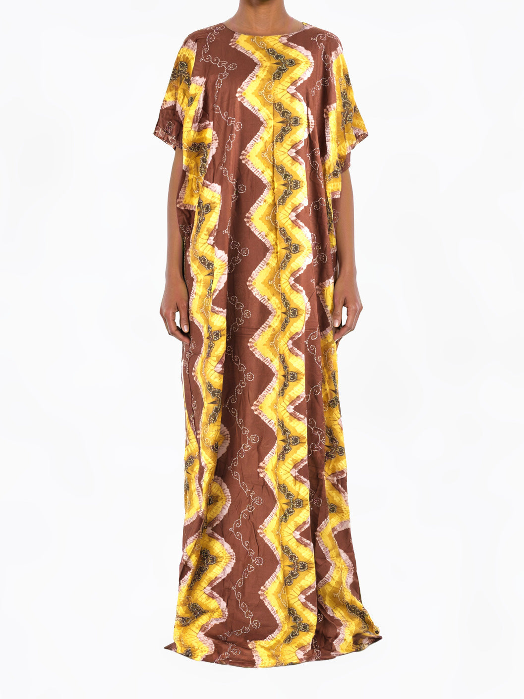 Brown Chevron print Bati Dress