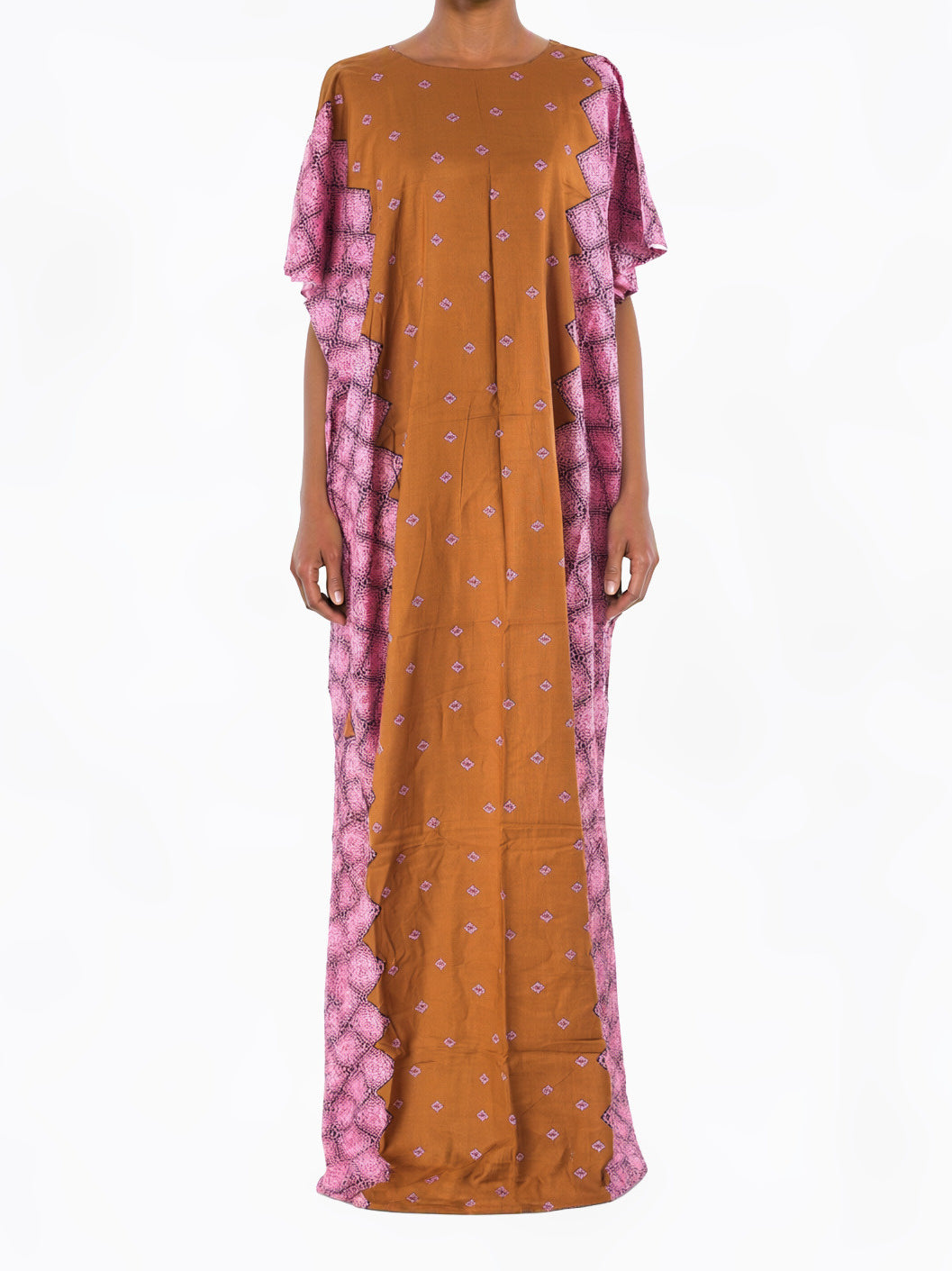 Brown nuriyah Print Bati Dress