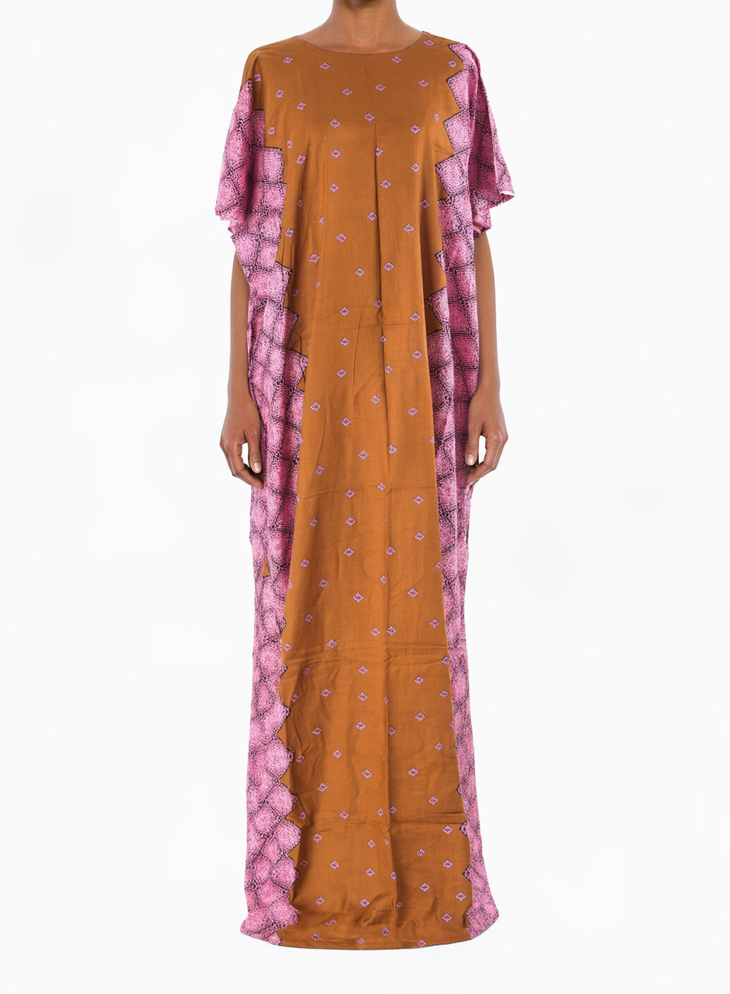 Brown nuriyah Print Bati Dress