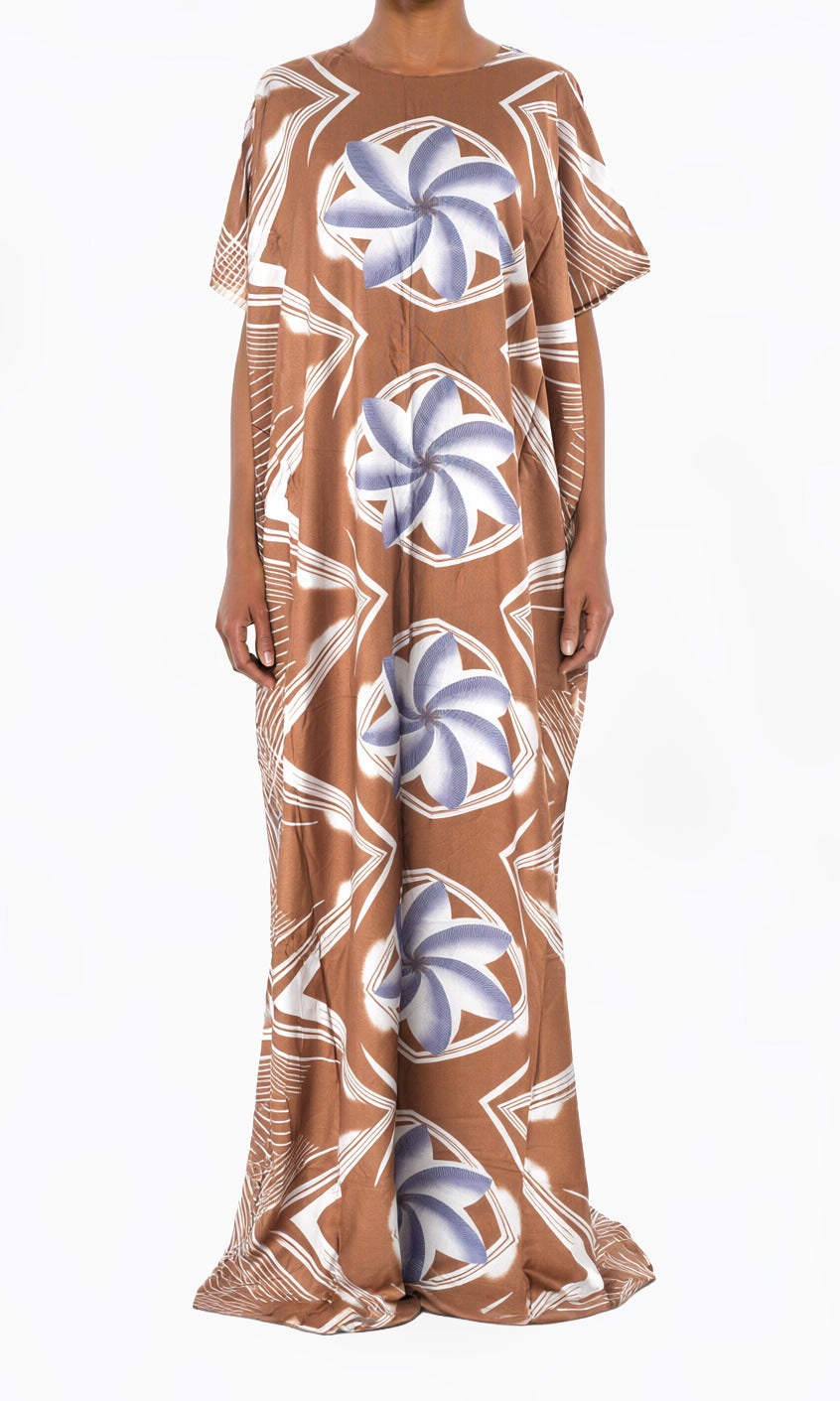 Caramel Pinwheel Bati Dress