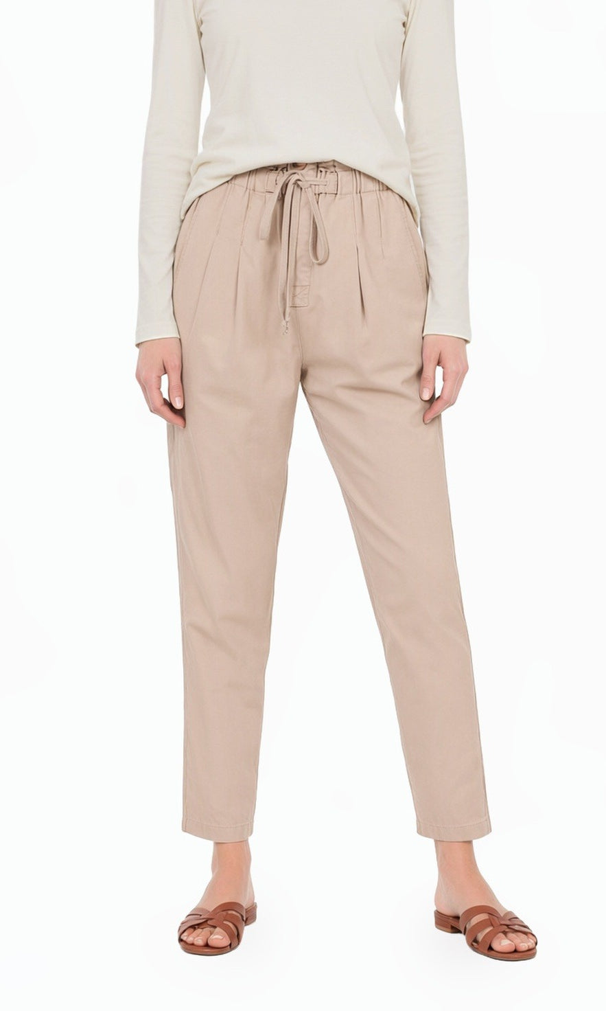 Ash Mocha paperbag waist pants