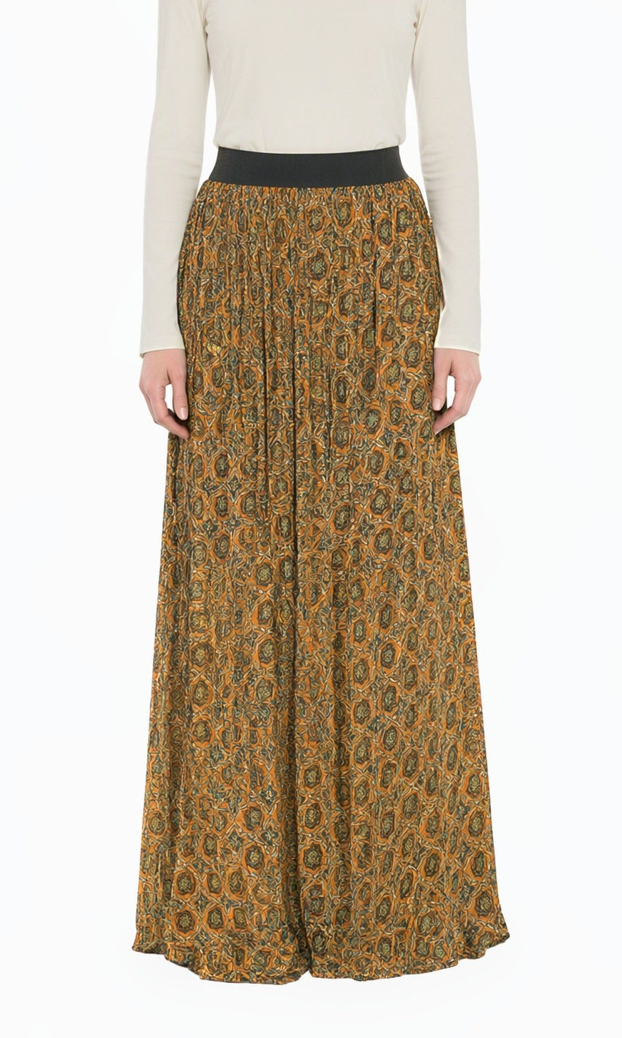 Dark Mustard Moroccan Modest Maxi Skirt