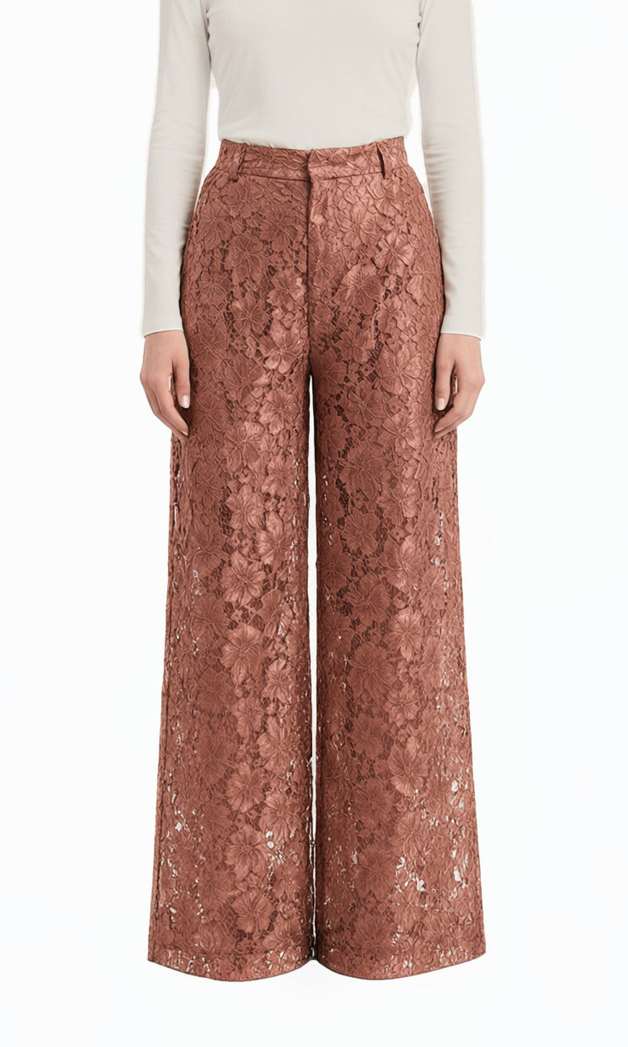 Mauve Lace modest trousers (Petite)