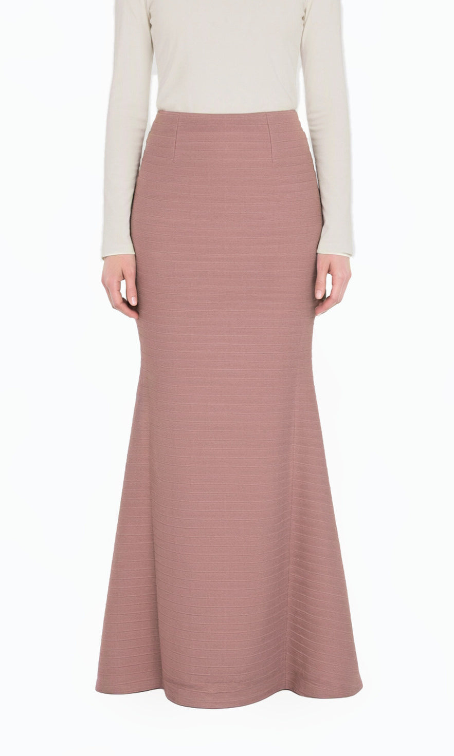 Mauve Zipper Pencil Skirt