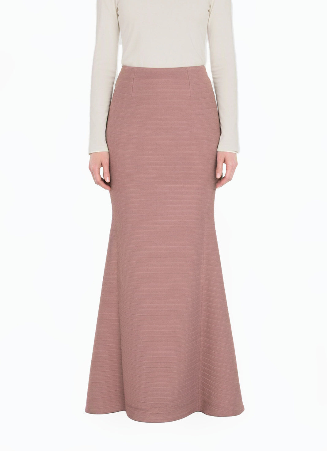 Mauve Zipper Pencil Skirt