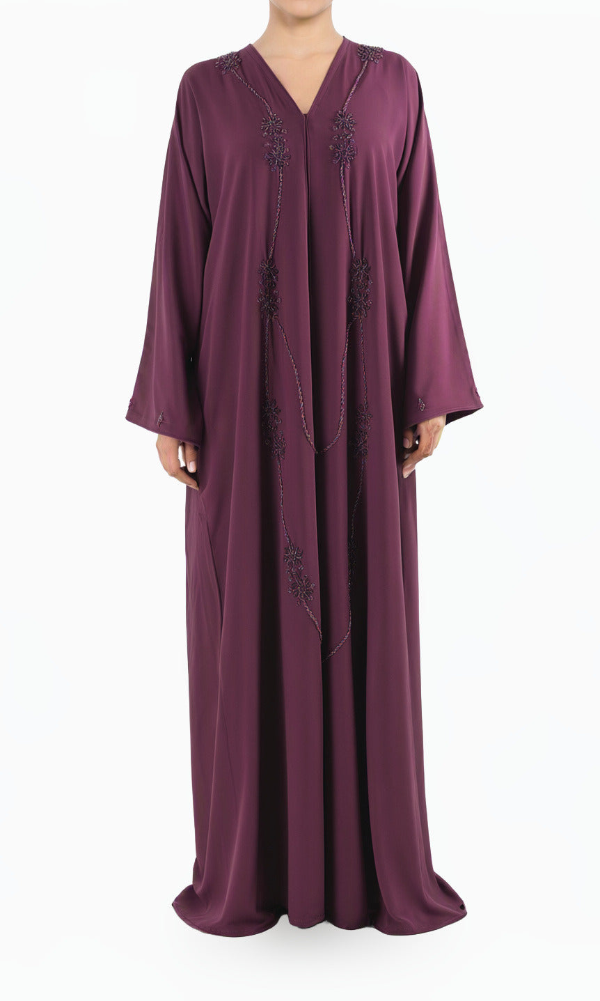 Eggplant anisa Dubai abaya set