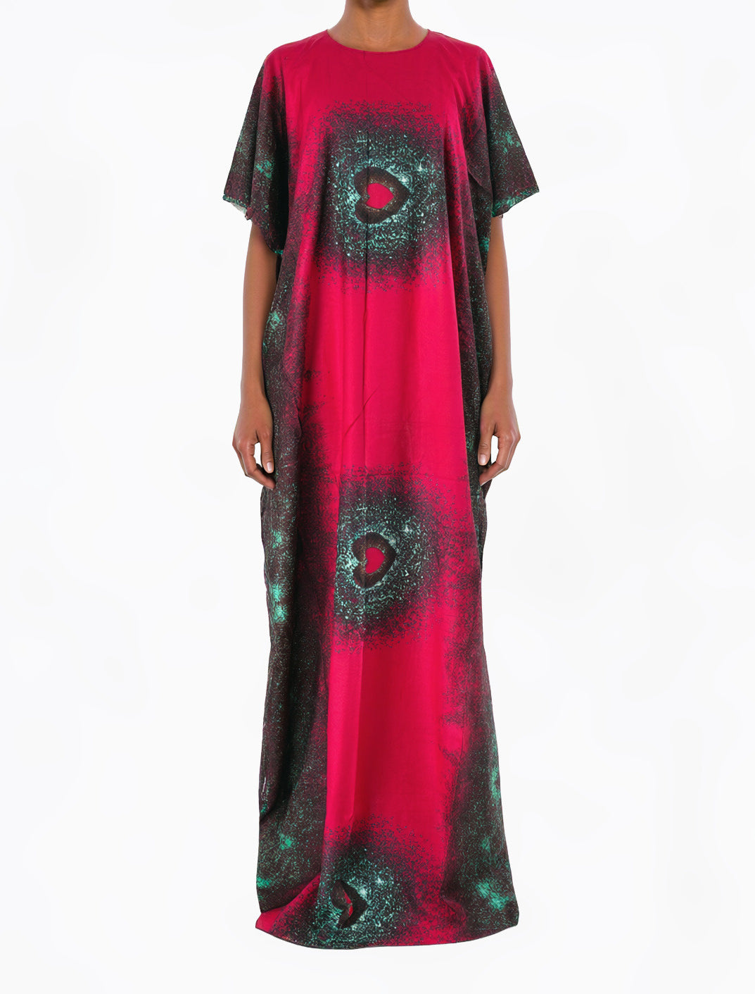 Crimson Bloom Bati Dress