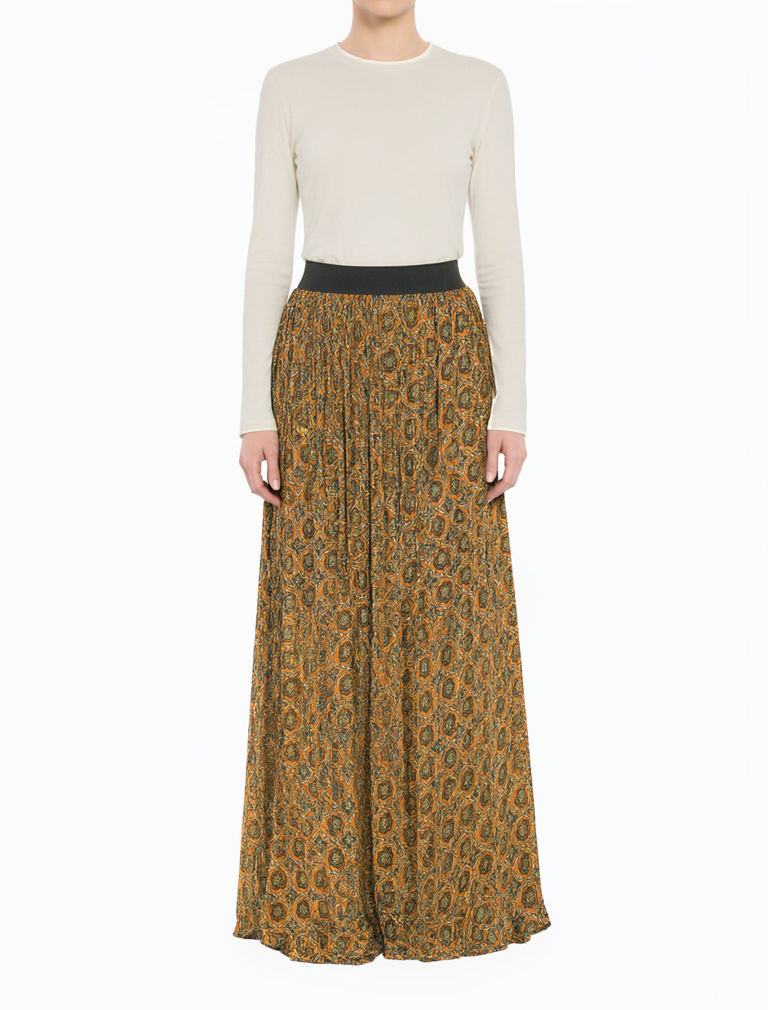Dark Mustard Moroccan Modest Maxi Skirt