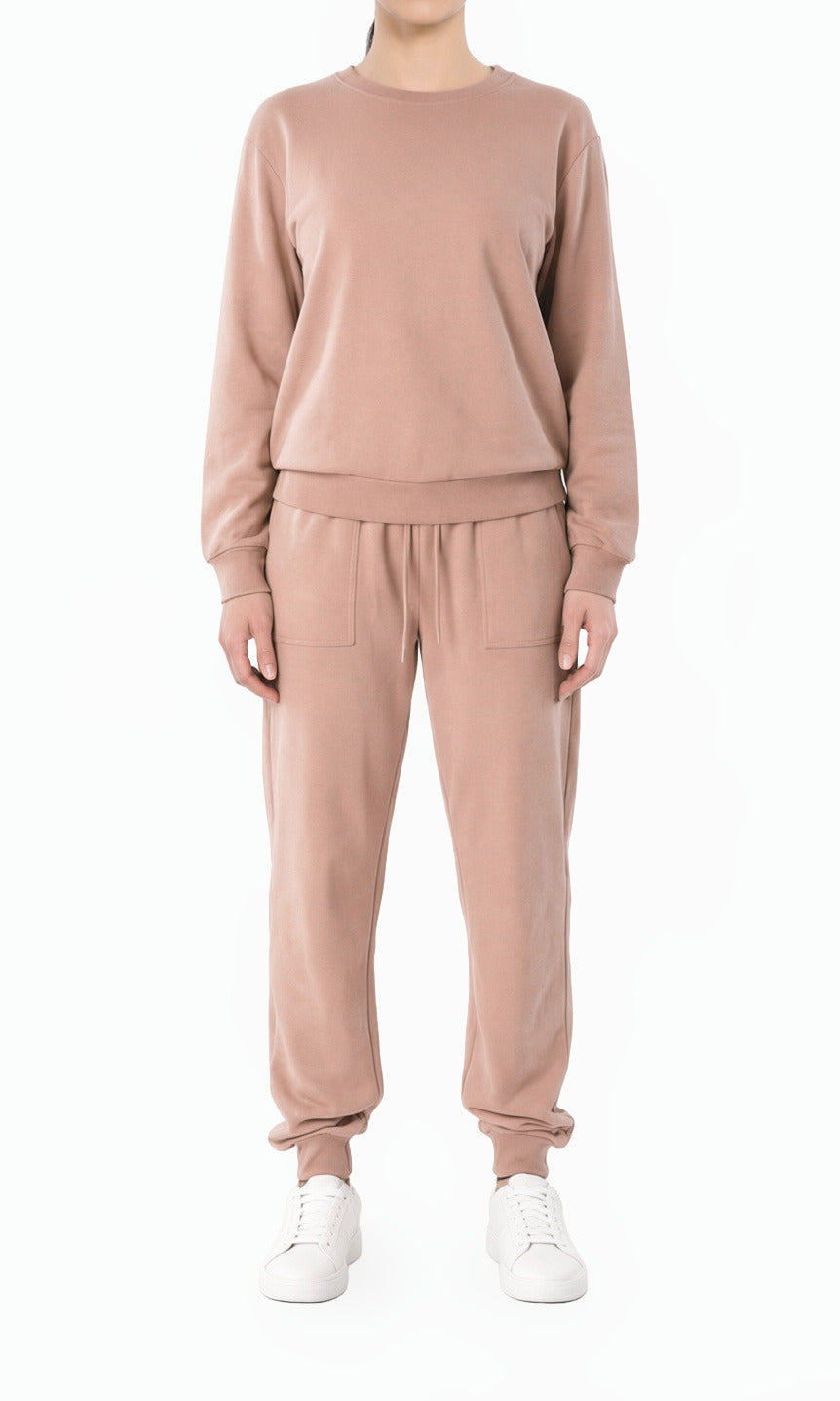 deep lotus Pullover Sweatshirt matching set
