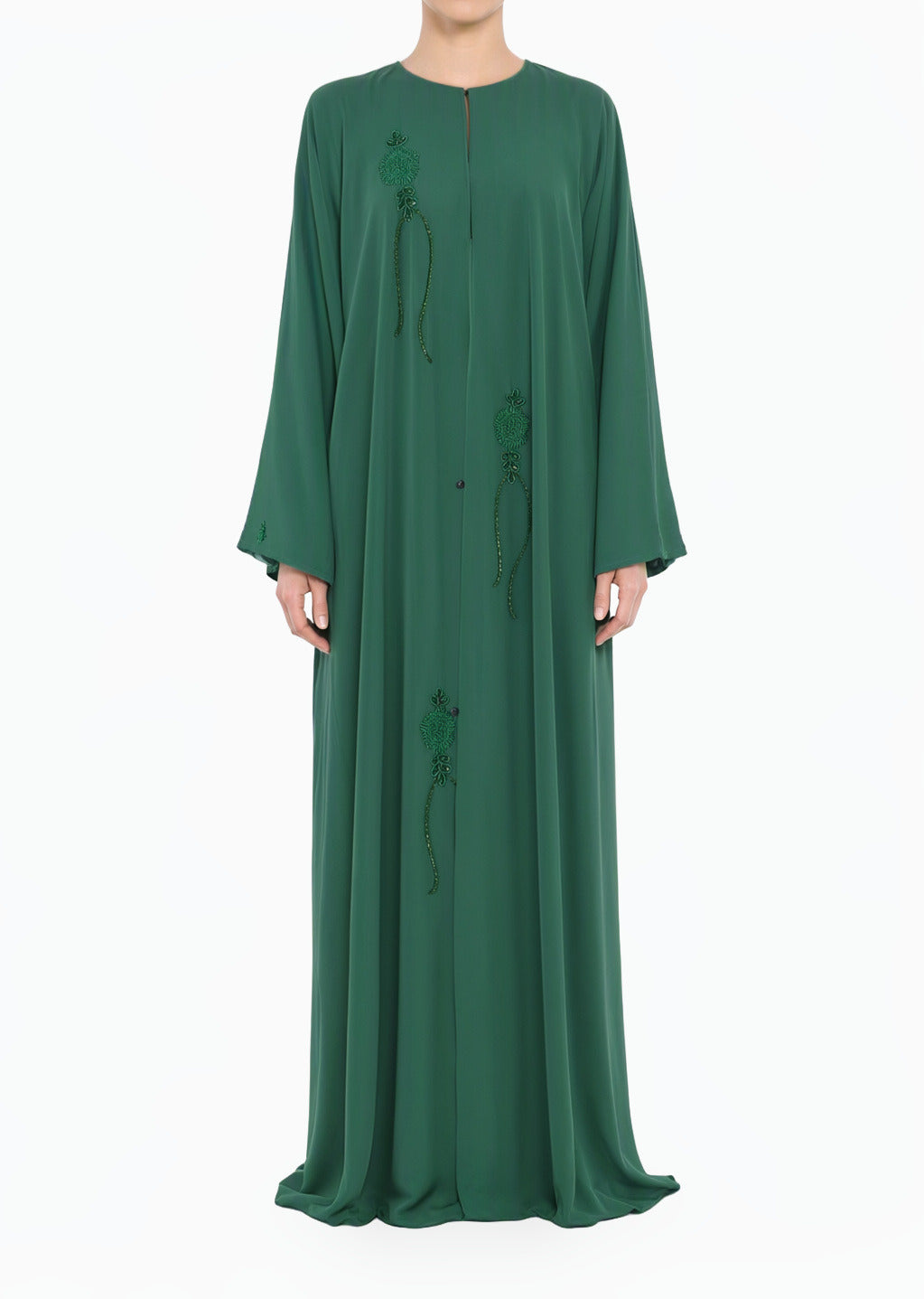 The royal green Dubai abaya set
