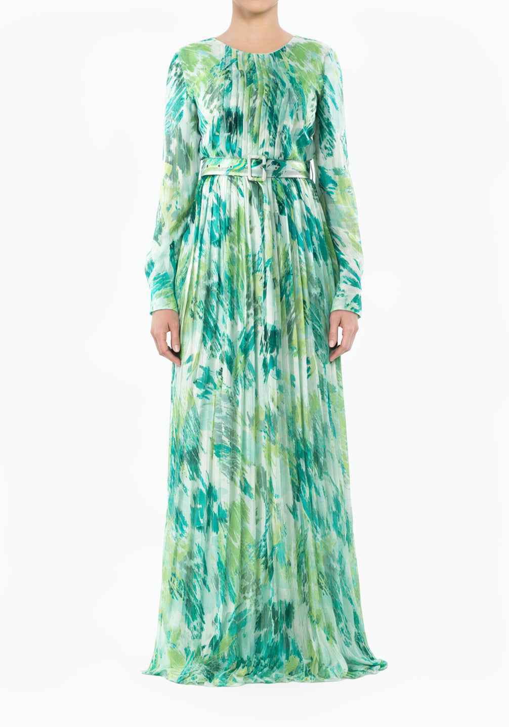 Fardowsa Abstract Silk Chiffon Shimmer