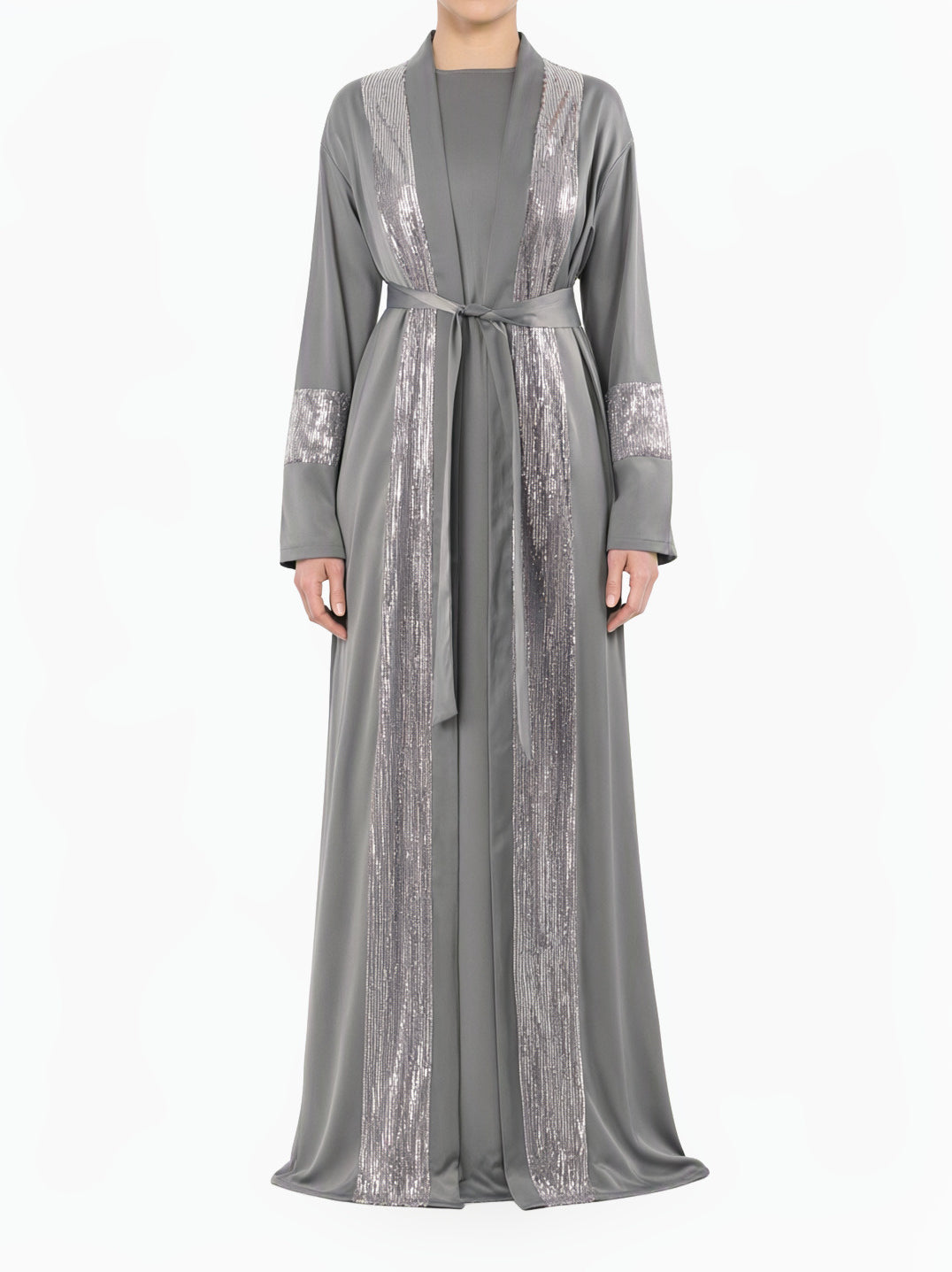 Gray Pretty Malika sequin satin