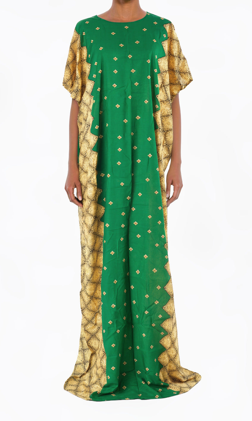 Green nuriyah Print Bati Dress