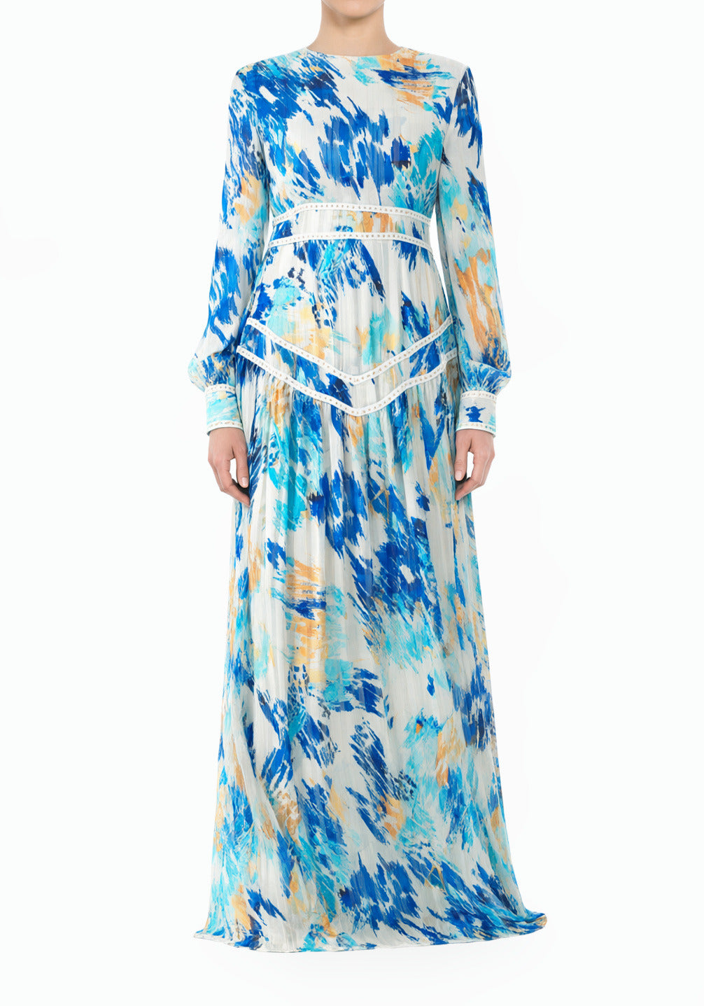 Hiba Abstract Chiffon Shimmer Modest Dress