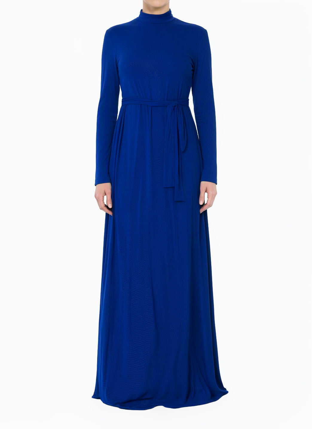 High Neck Jersey Modest Maxi Dress