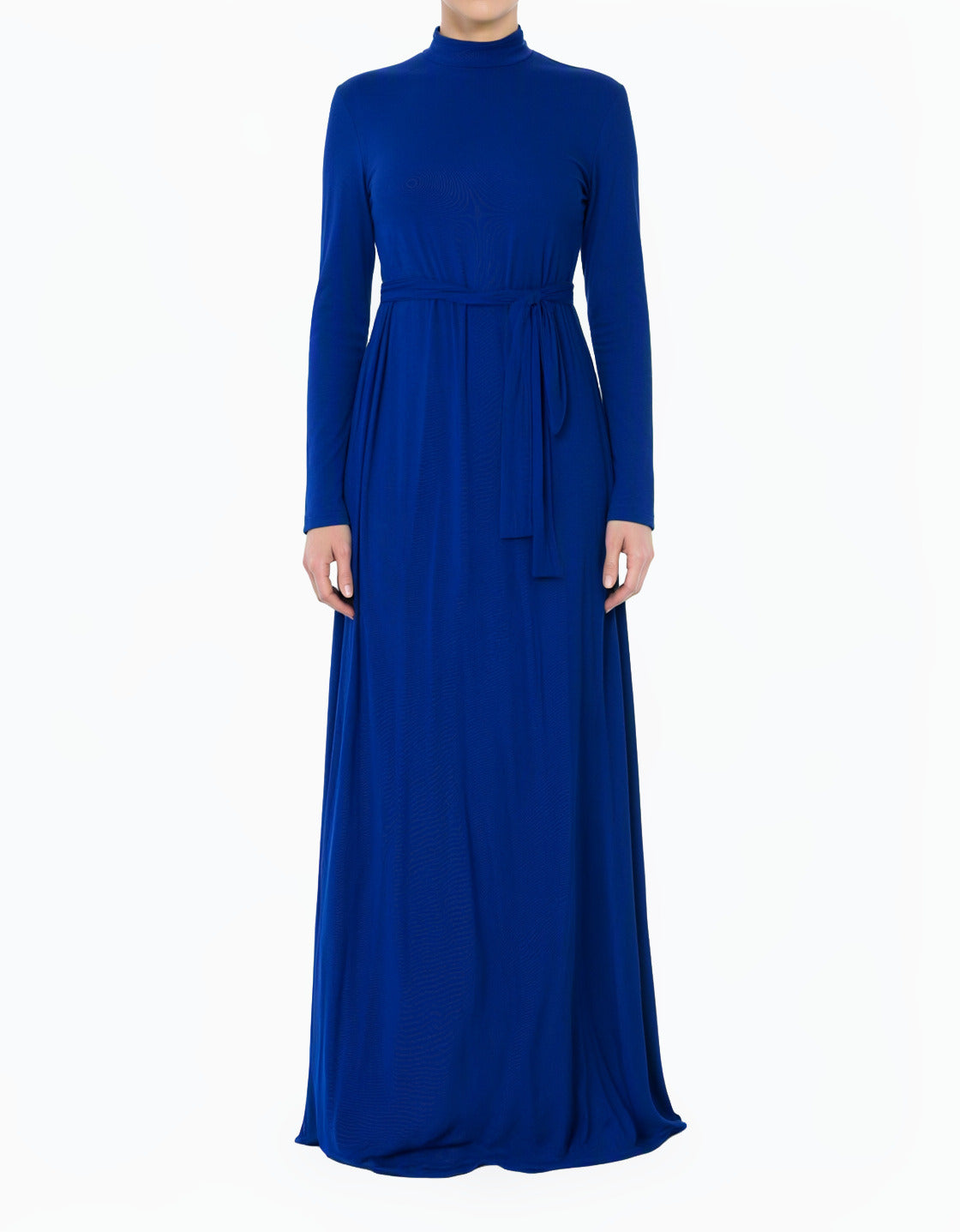 High Neck Jersey Modest Maxi Dress
