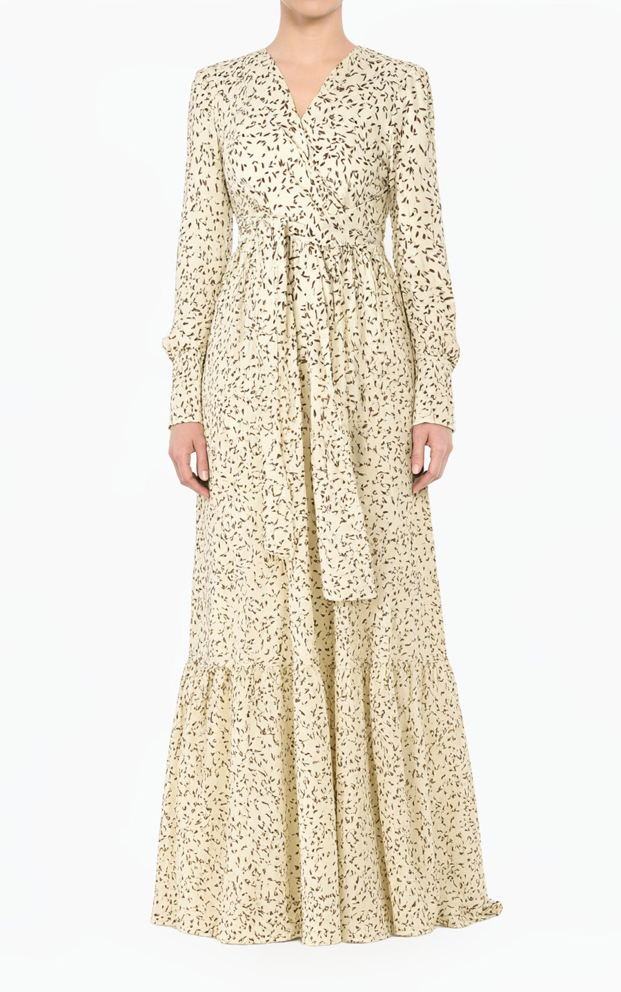 Ivory Java Long Sleeve Modest Maxi Dress