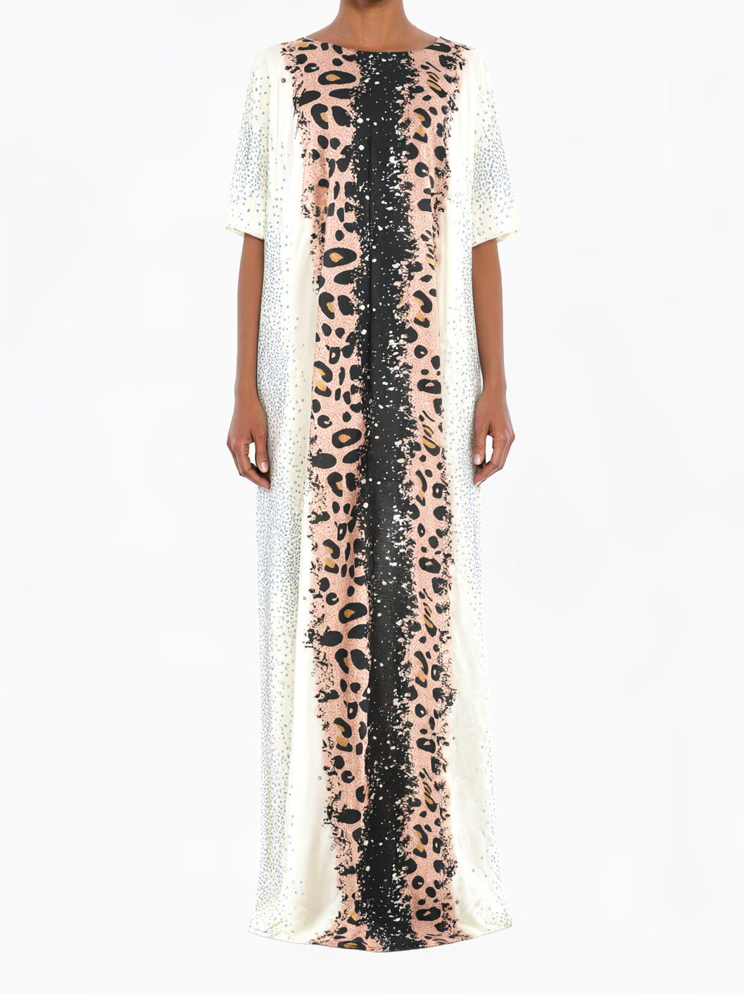 Ivory Leopard splash Bati Dress