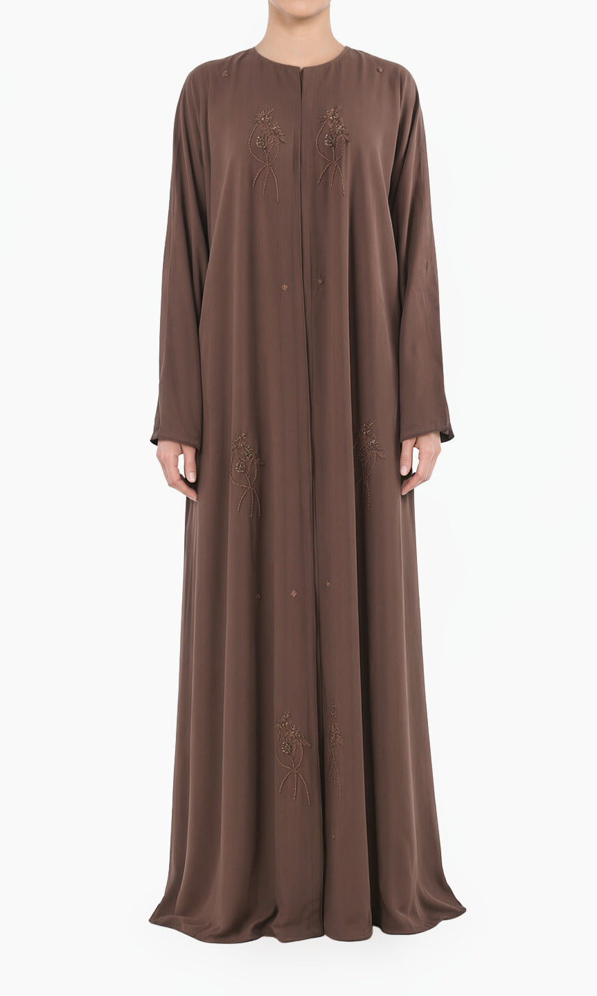 Elegant Brown Sugar Dubai abaya set