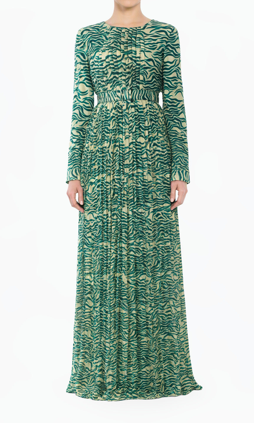 Karima Silk Chiffon Shimmer Modest Maxi Dress