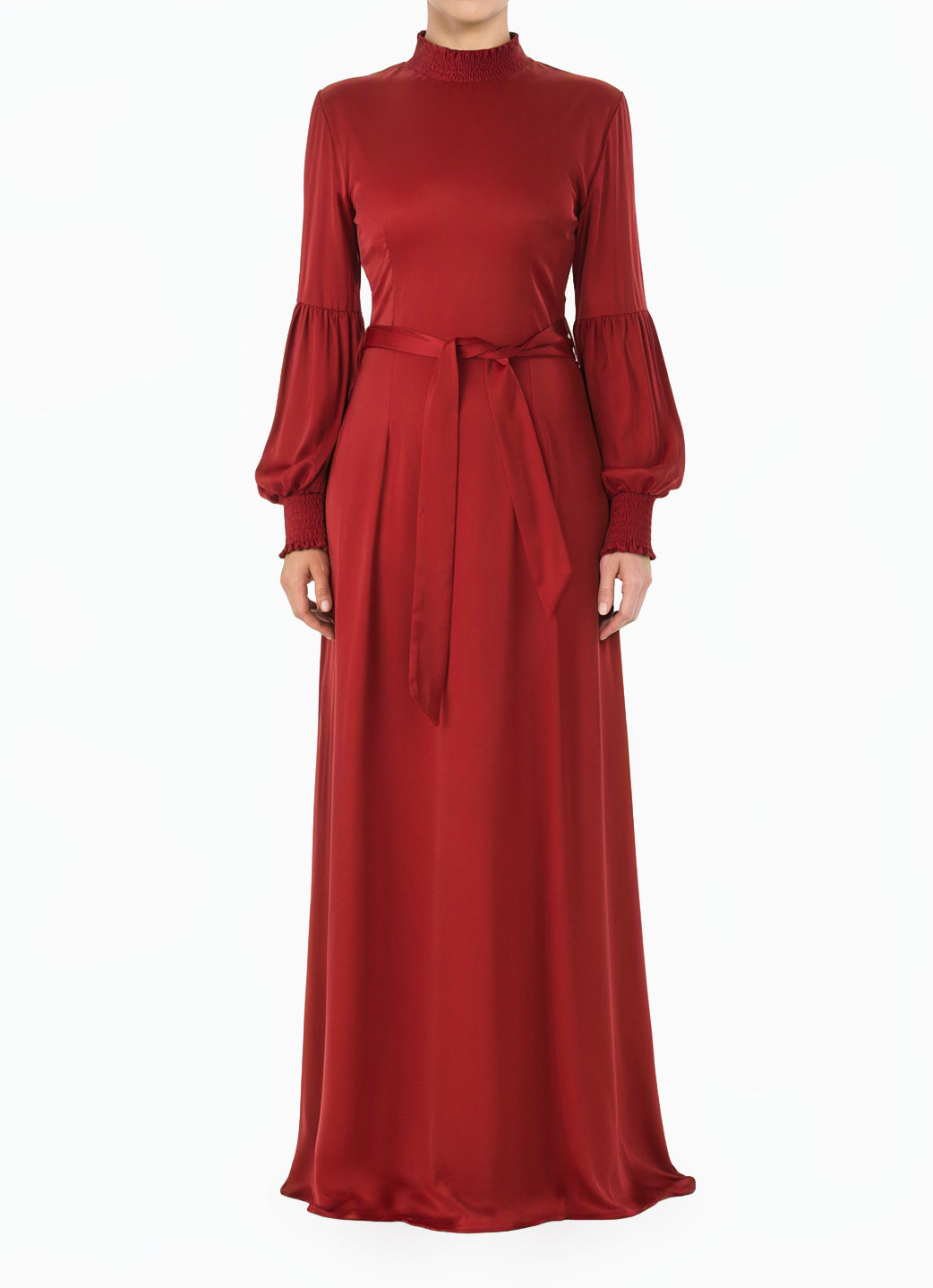 Known To Be Classy Satin Long sleeve Maxi dress