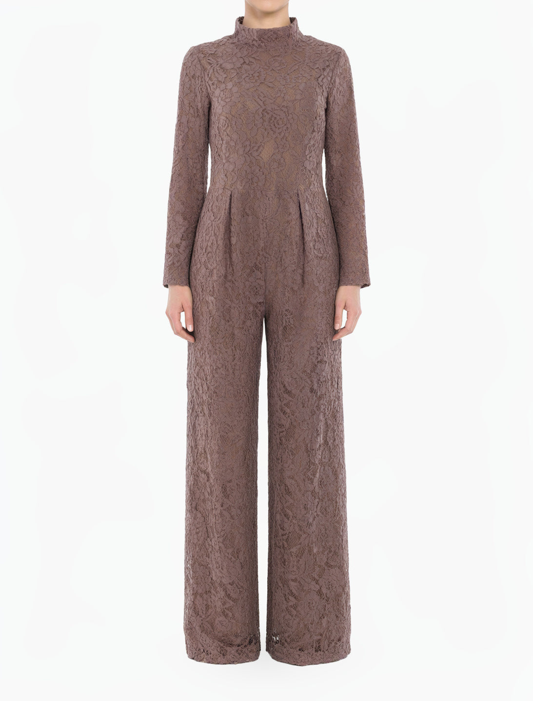 Mauve Lace long sleeve modest JUMPSUITS
