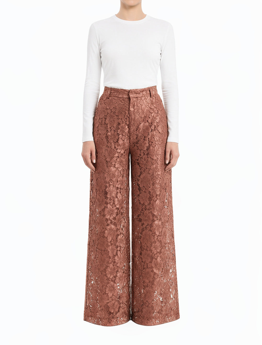 Mauve Lace modest trousers (Petite)
