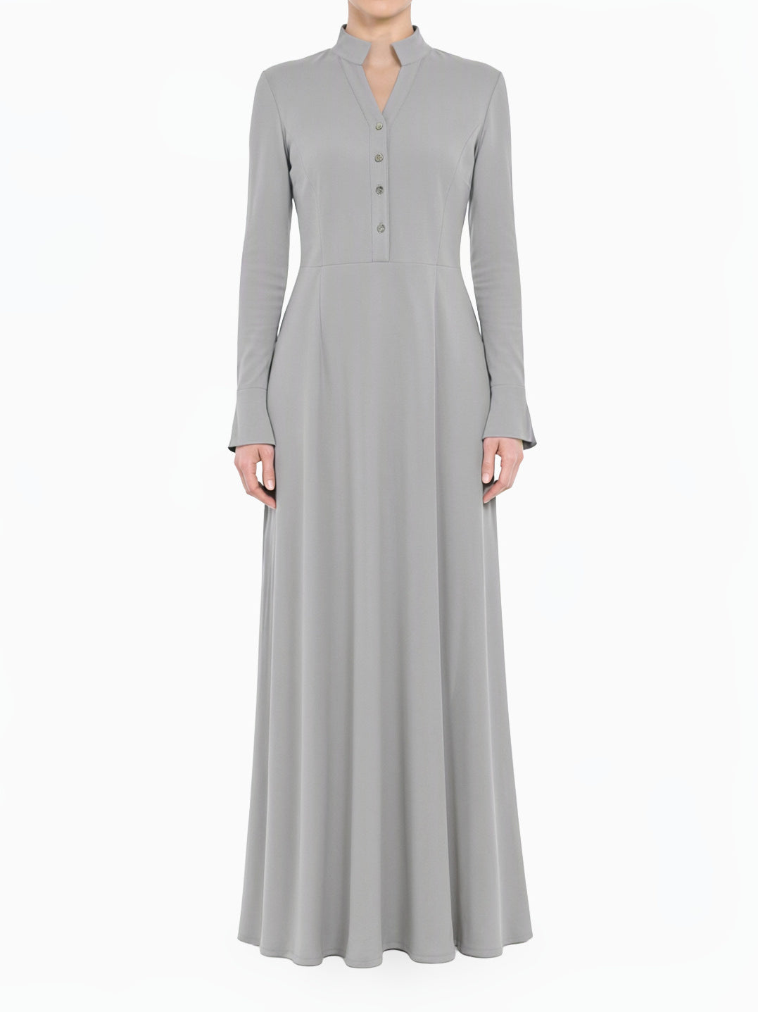 light gray ponti di roma modest maxi dress