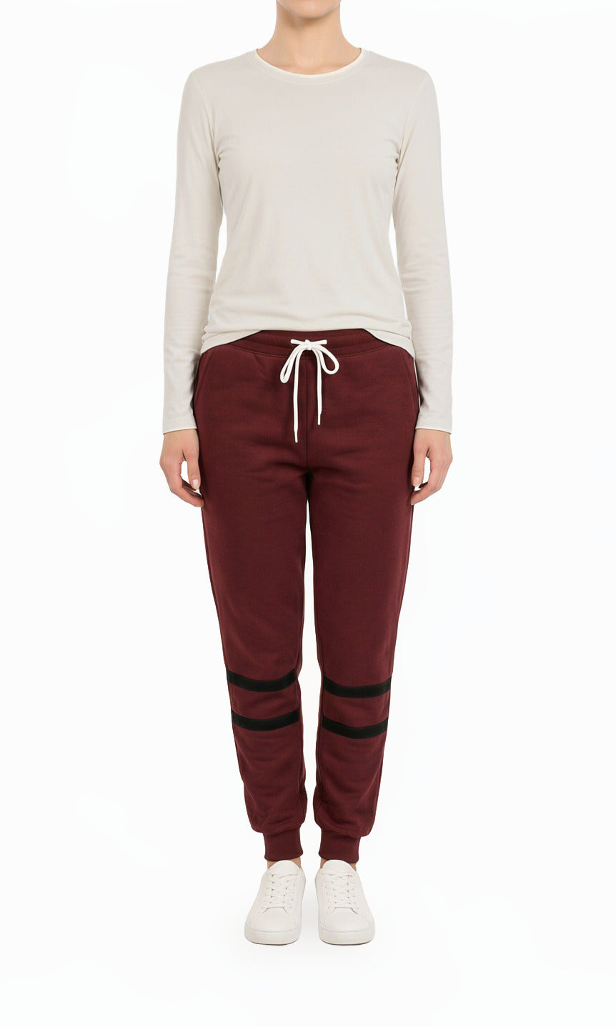 Maroon Modest Chic Sweat Pants