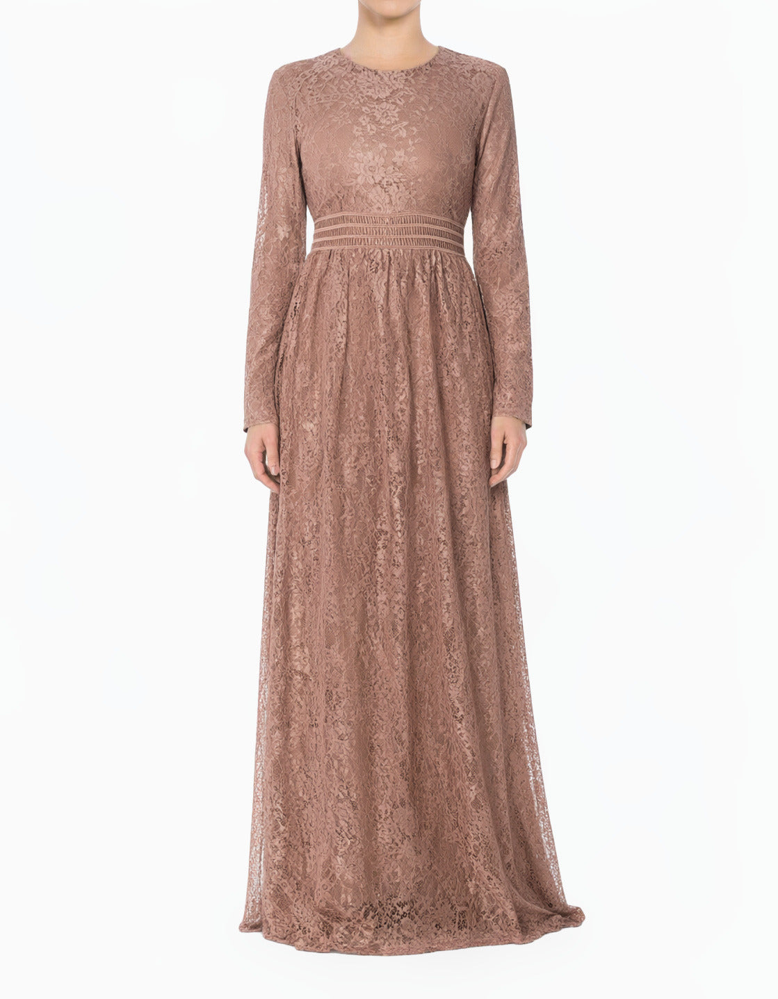 Mauve Wanderlust Lace Modest Maxi Dress