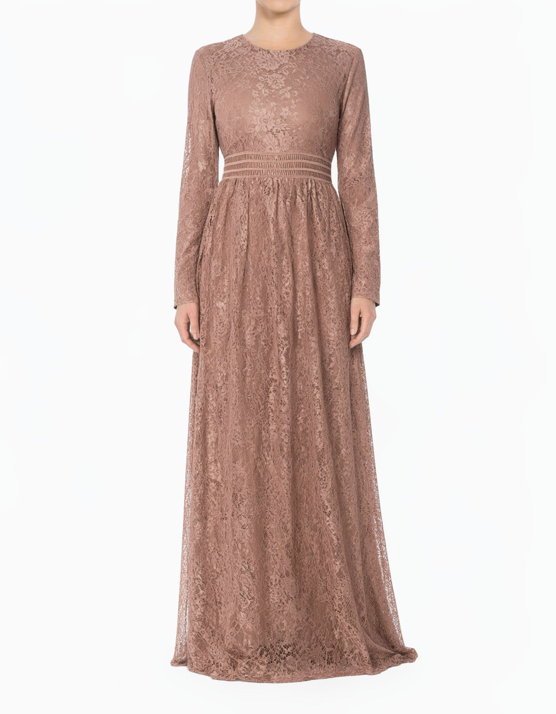 Mauve Wanderlust Lace Modest Maxi Dress