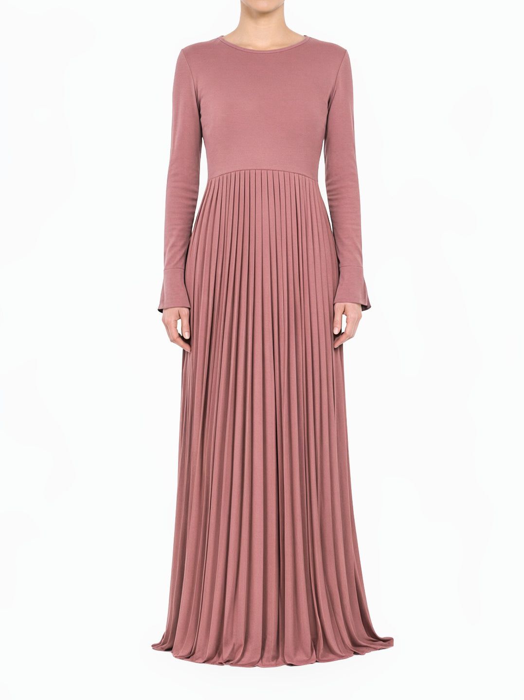 Milana Pleated Modest Maxi Dress