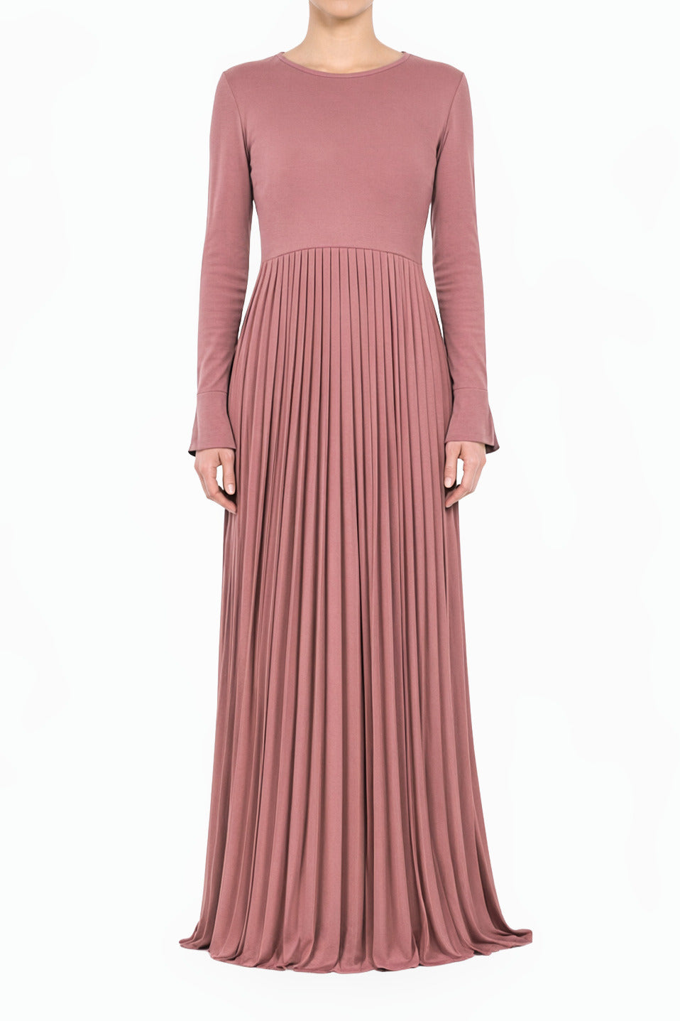 Milana Pleated Modest Maxi Dress
