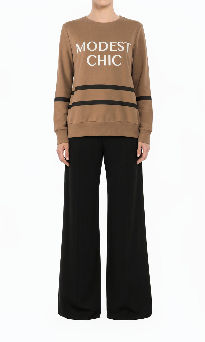 Mocha Modest Chic sweater