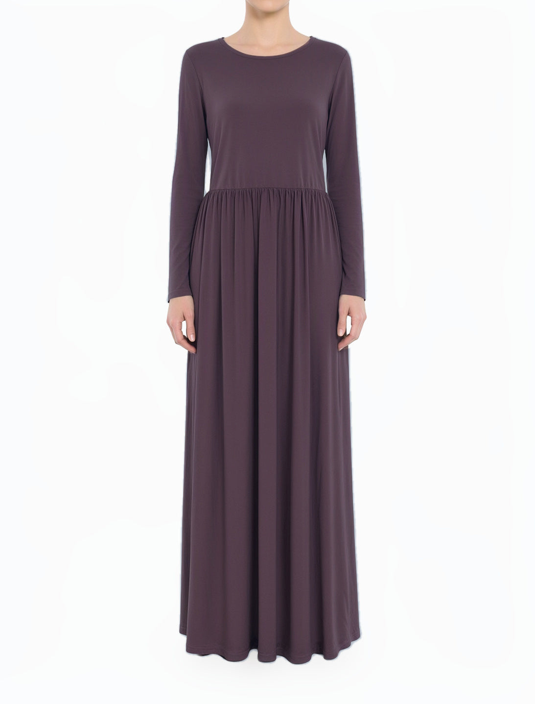 Dusty Rose Milk Silk Modest Maxi Dress